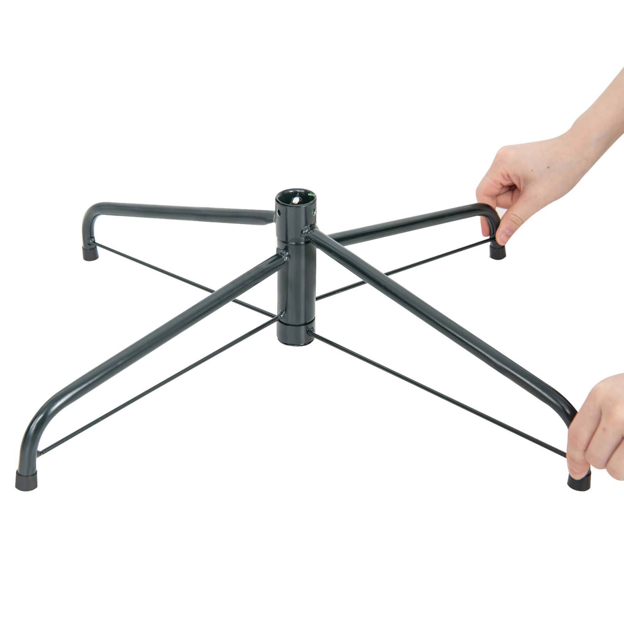 Alt View 10. Costway - Costway 7 FT Pre-Lit Flocked Christmas Tree Hinged w/ 300 LED Lights & 1687 Branch Tips - Green,White.