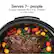 Serves 7+ people
6 quart capacity fits a 6 lb. chicken or 4 lb. roast