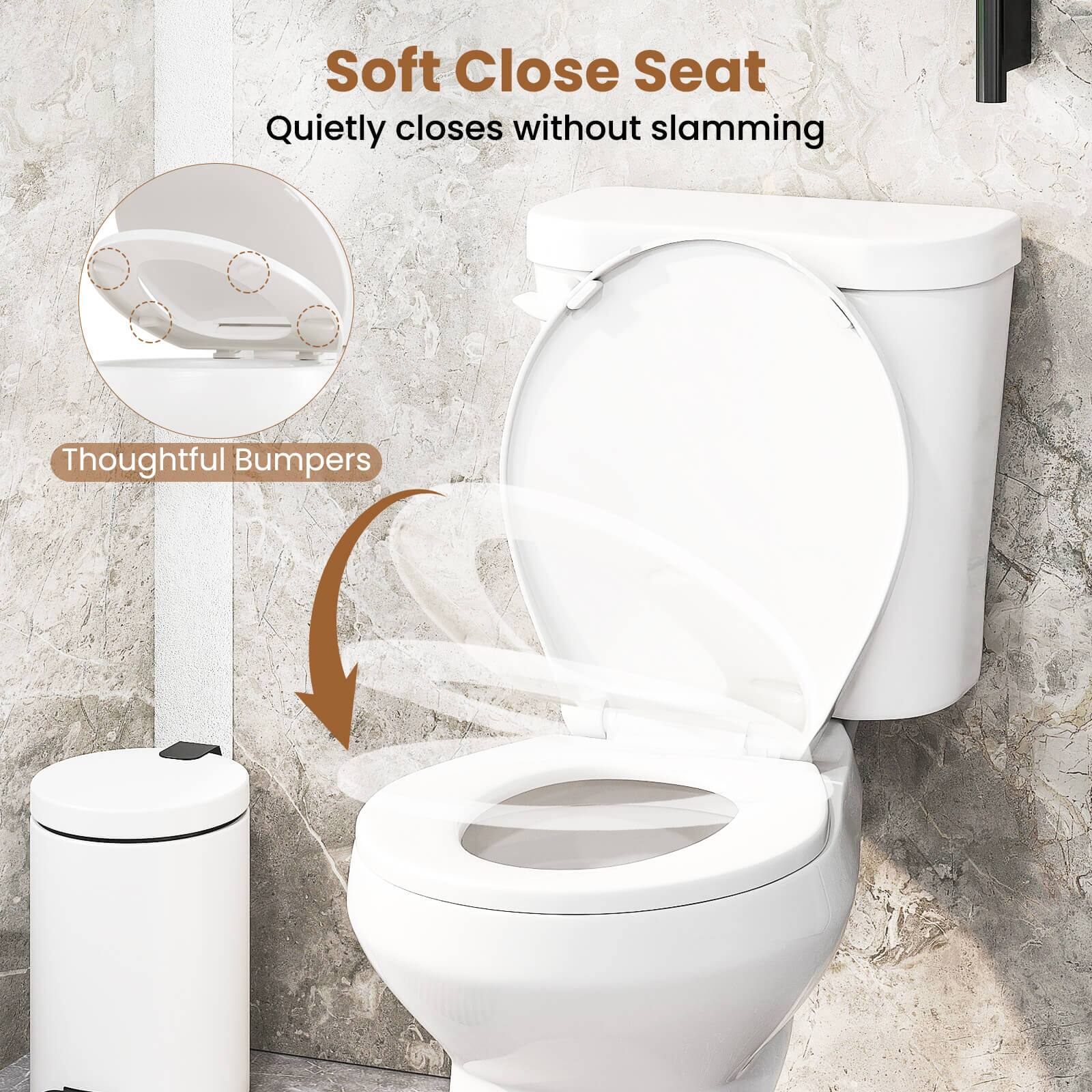 Soft Close Seat  
Quietly closes without slamming  

Thoughtful Bumpers