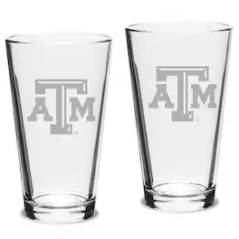 Jardine - Texas A&M Aggies 2-Piece 16oz. Classic Pub Glass Set - Multicolor