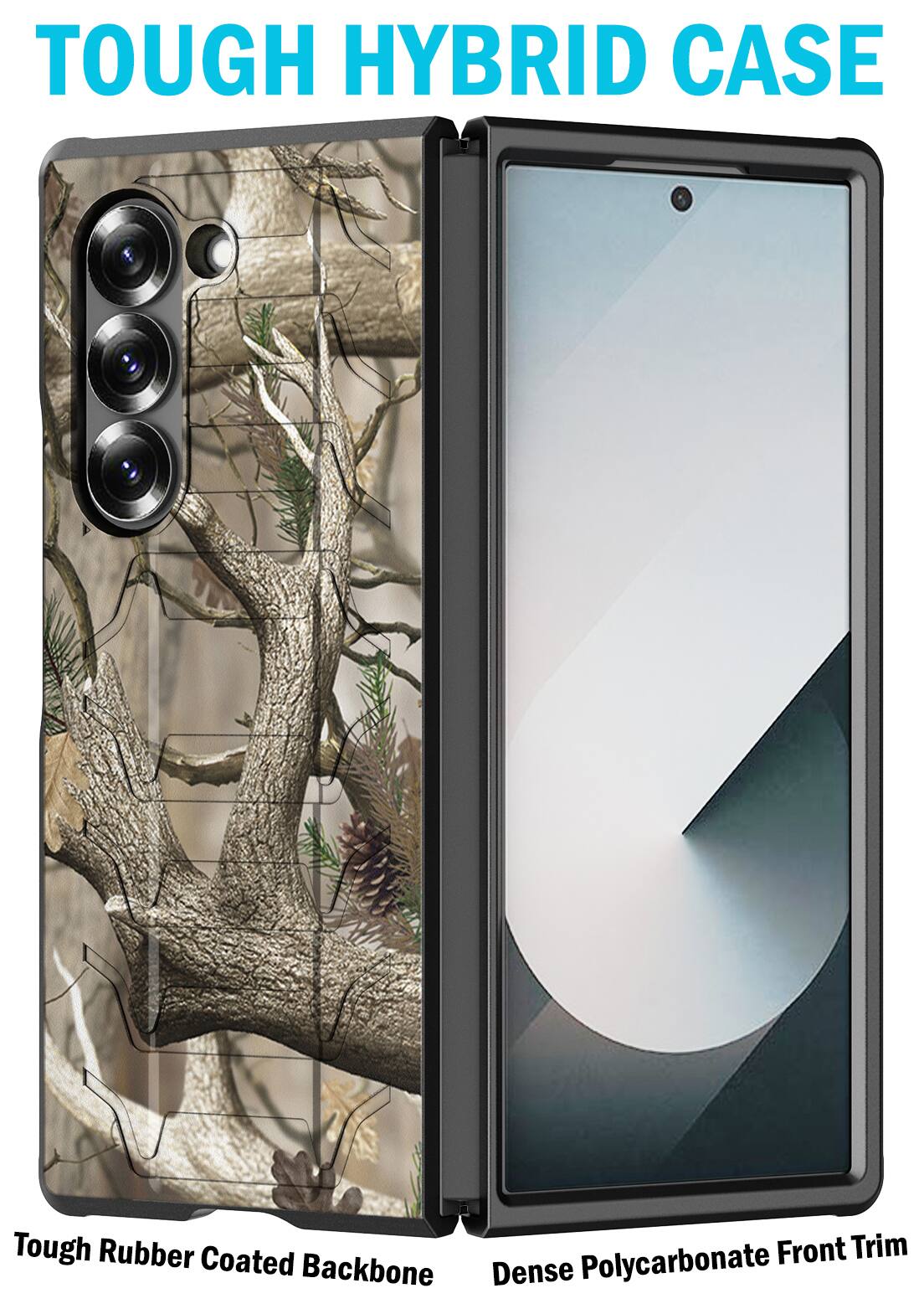 TOUGH HYBRID CASE

Tough Rubber Front Trim Coated Backbone Dense Polycarbonate