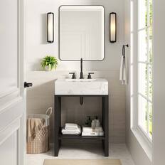 Front. Modway - Gridiron Bathroom Vanity Basin Included by Modway - White Black.
