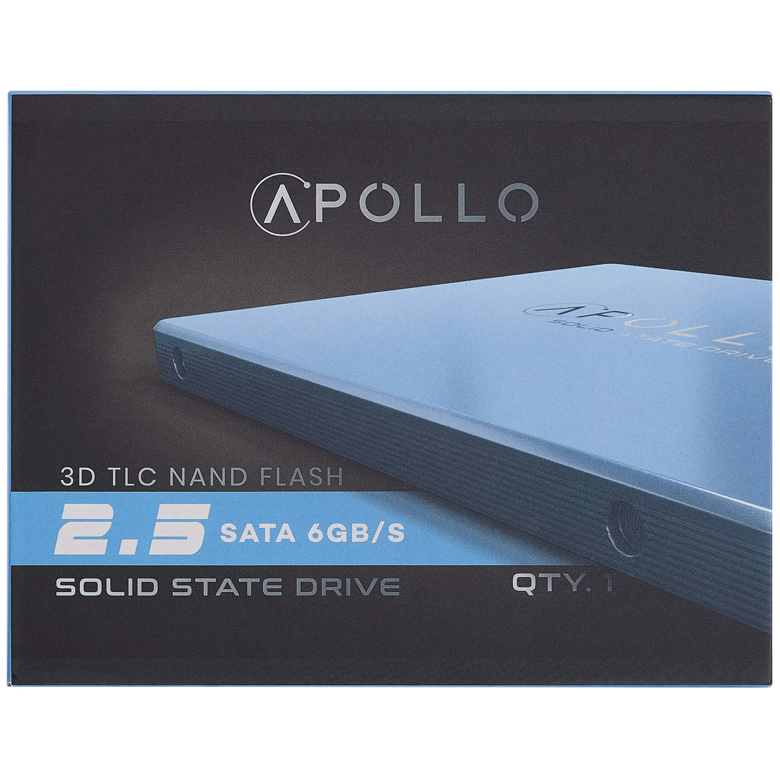 APOLLO  
3D TLC NAND FLASH  
2.5 SATA 6GB/S  
SOLID STATE DRIVE  
QTY. 1