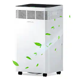 Edendirect - 125 pt. 6,000 sq. ft. Commercial Dehumidifier in White, with Pump, Drain Hose, with Auto-Defrost, Cloth Dry, 3-Fan Speed