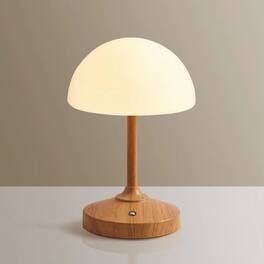 Luckbyte - Cordless Rechargeable Table Lamp,IP44 Waterproof Touch Dimmable LED Desk Lamp for Indoor Outdoor Use - Brown
