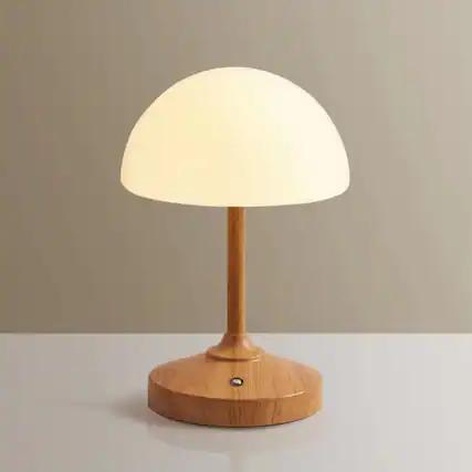 Front. Luckbyte - Cordless Rechargeable Table Lamp,IP44 Waterproof Touch Dimmable LED Desk Lamp for Indoor Outdoor Use - Brown.