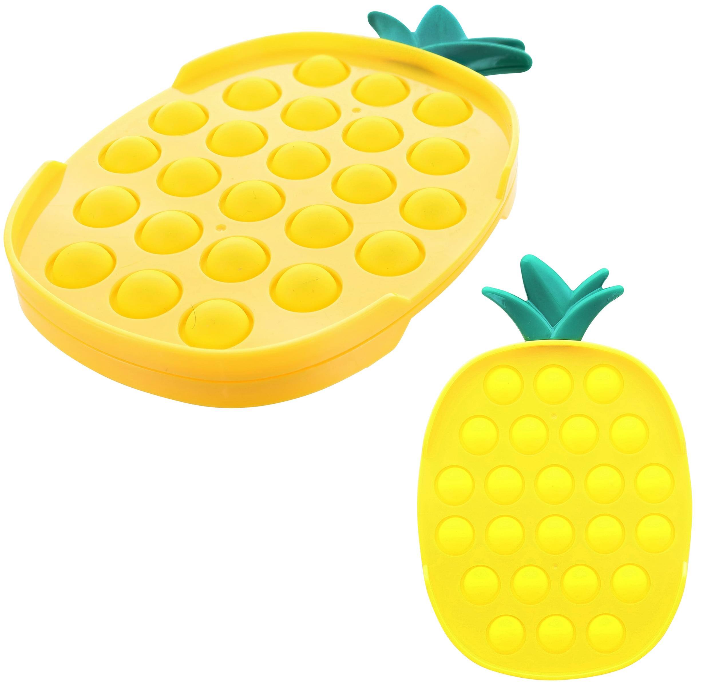 Alt View 1. Toynk - Pop Fidget Toy 24-Button Yellow Pineapple Silicone Bubble Popping Game - Yellow.