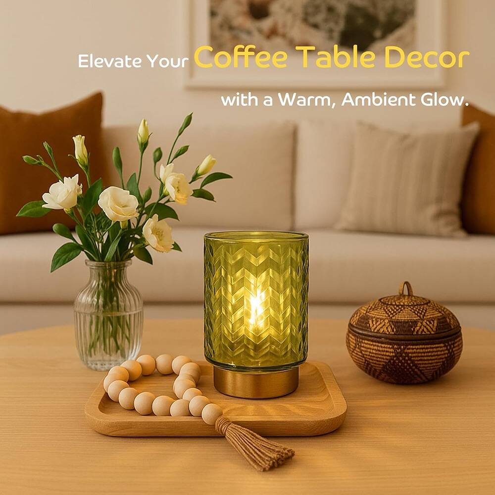 Alt View 4. RTMB - Set of 2 Table Lamps – RGB Dimmable Touch Lights with USB Ports.