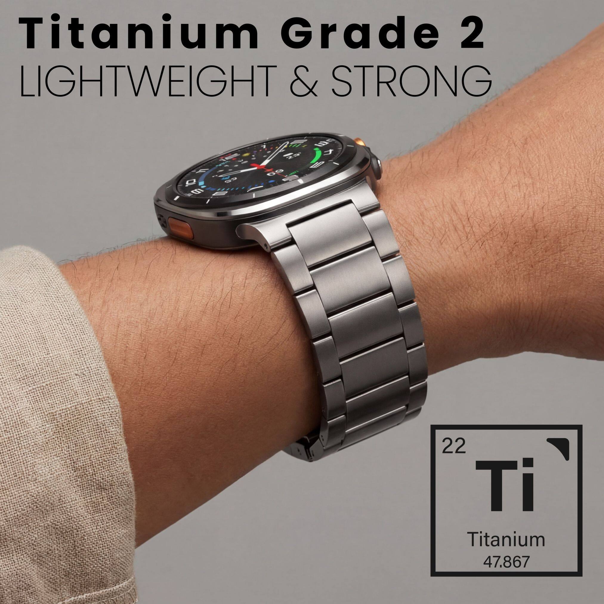 Titanium Grade 2  
LIGHTWEIGHT & STRONG  

22 Ti  
Titanium 47.867