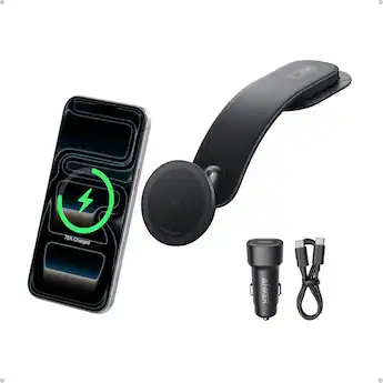 cigarette charger phone holder Mighty Mount MagSafe Wireless Car Gooseneck Mount (Version 2.0) for All Smartphones, 360 Rotation, Magnetic Holder, Fast Charging It must be QC2.0 or QC3.0 (Quick Charge) enabled Car Phone Charger