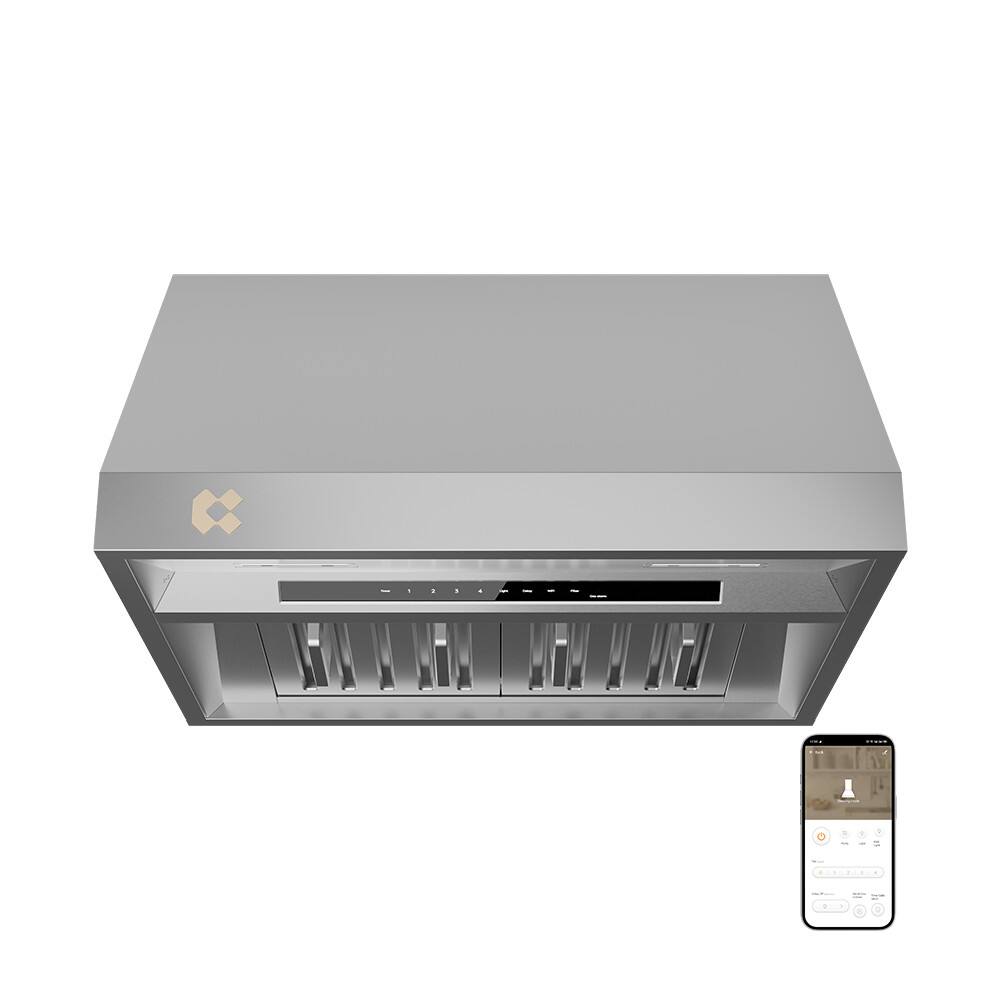 Front. Jeremy Cass - 30 in. 950 CFM Convertible Under Cabinet Range Hood with Smart Control and Delay Shut-Off - Stainless Steel.