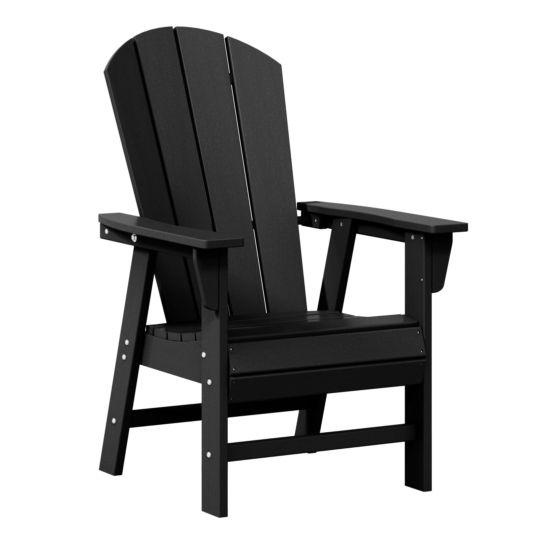 Alt View 1. WestinTrends - WestinTrends Malibu 5 Piece Outdoor Patio Dining Round Table and Curved Back Armchair Set - Black.