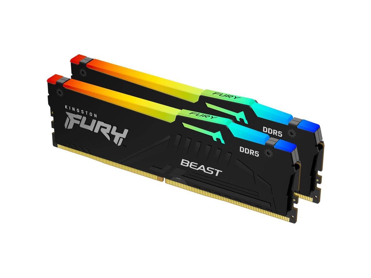 Kingston - FURY Beast 64GB DDR5 6000MHz (2 x 32GB) PC5 48000 Desktop RAM - Black