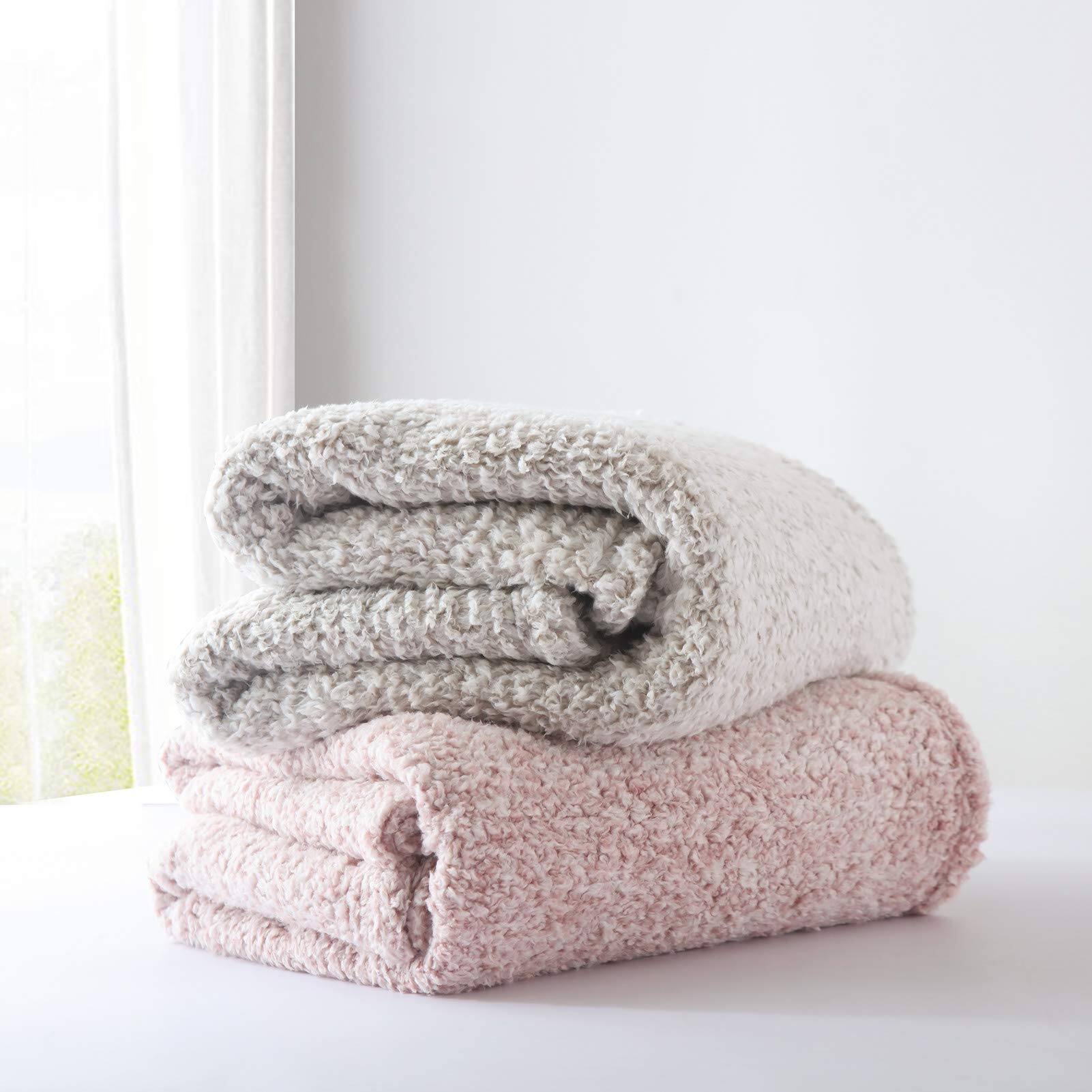 Alt View 4. Alchemy Casas - Ultra Soft Cozy Sherpa Throw Blanket 2 Tones Ombre Light Pattern Reversible Weight Warm Decorative Boho Style - Black With Tassel Throw-50'' x 60''.