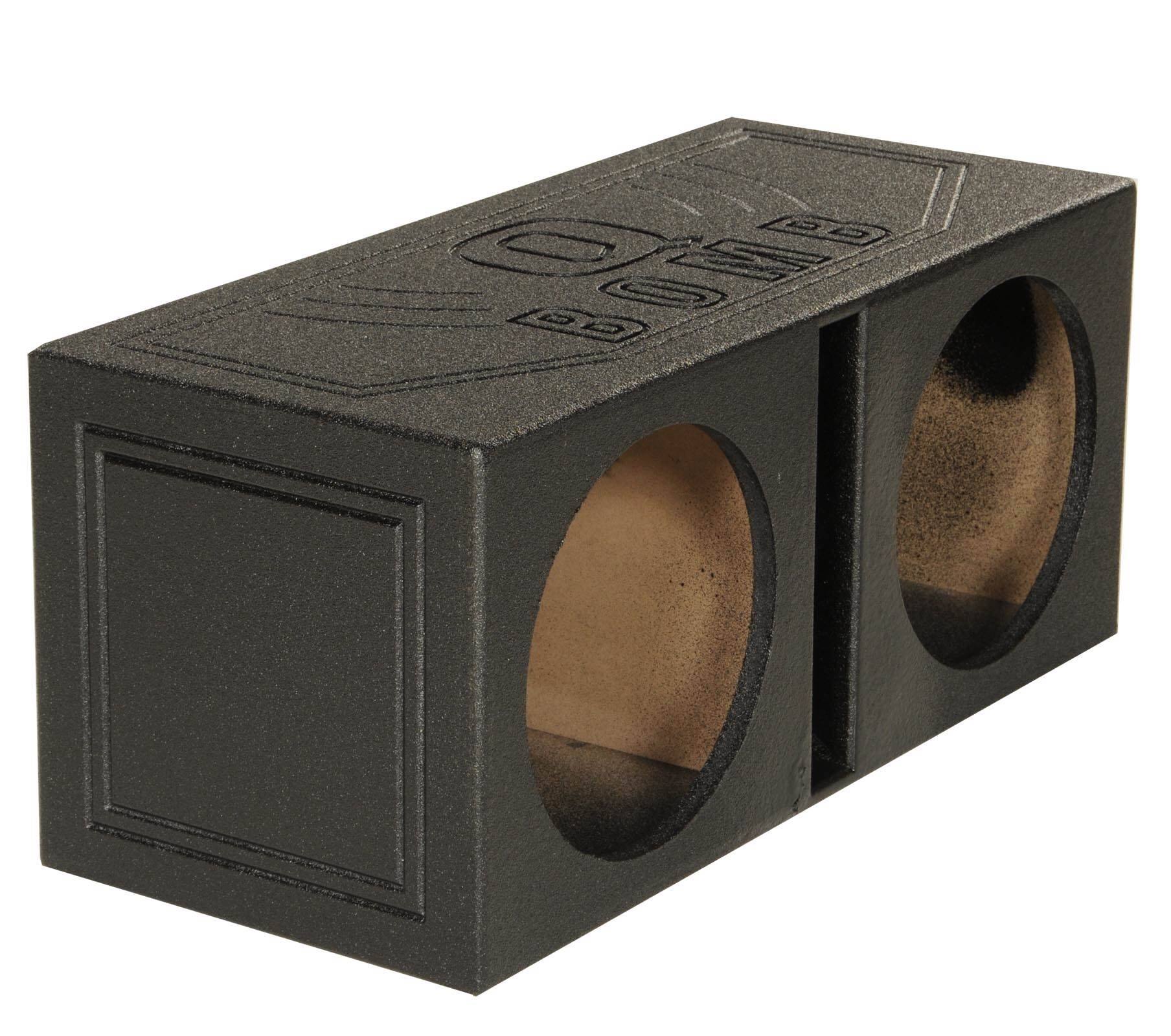 Alt View 5. QPower - QPower QBOMB12V Dual 12" Vented Ported Subwoofer Sub Box with Bedliner Spray - Black.