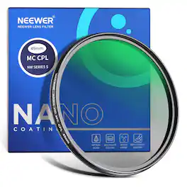 Neewer - 49mm CPL Filter, 24-layer Nano Coated, Ultra Slim