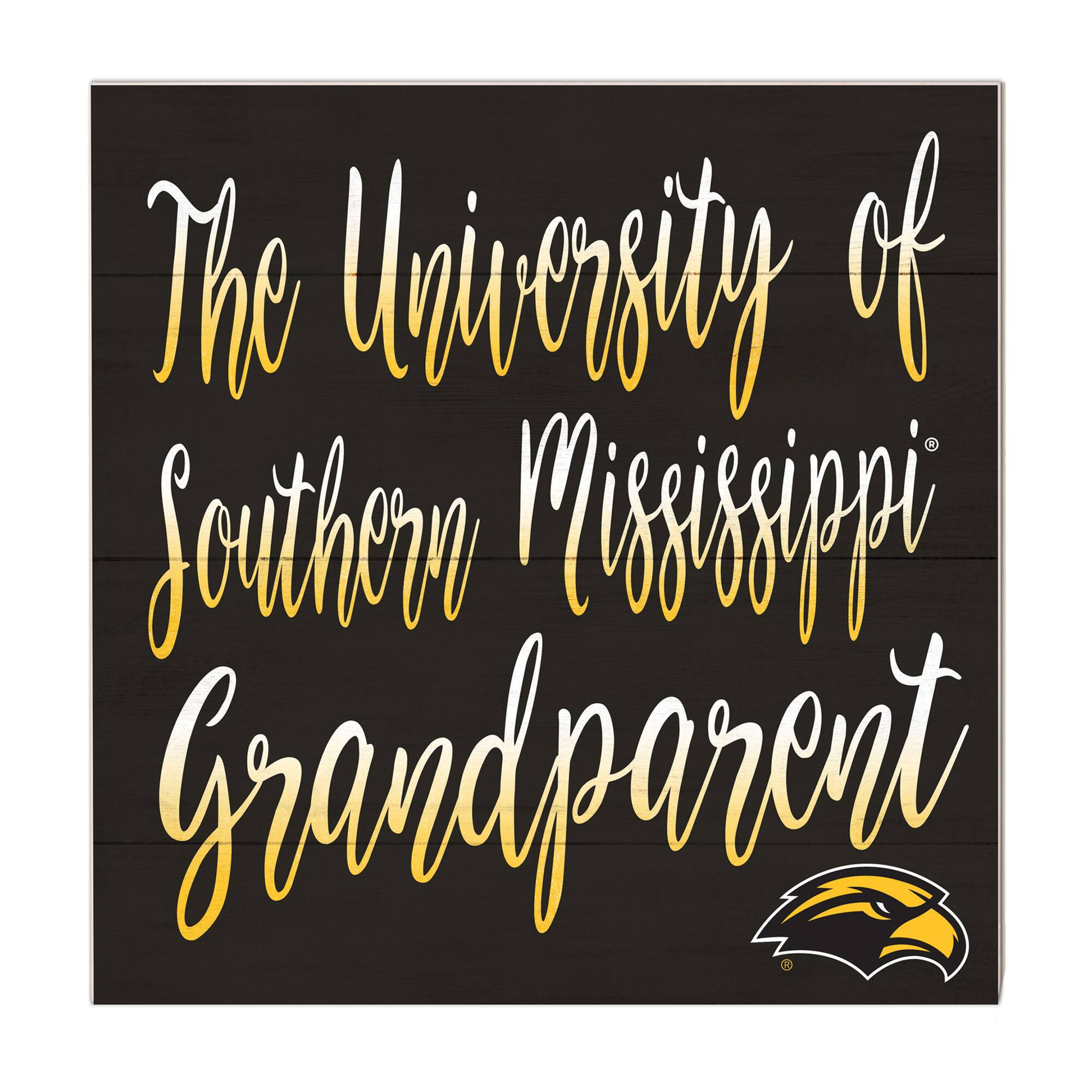 Black Southern Miss Golden Eagles 10'' x 10'' Grandparent Plaque