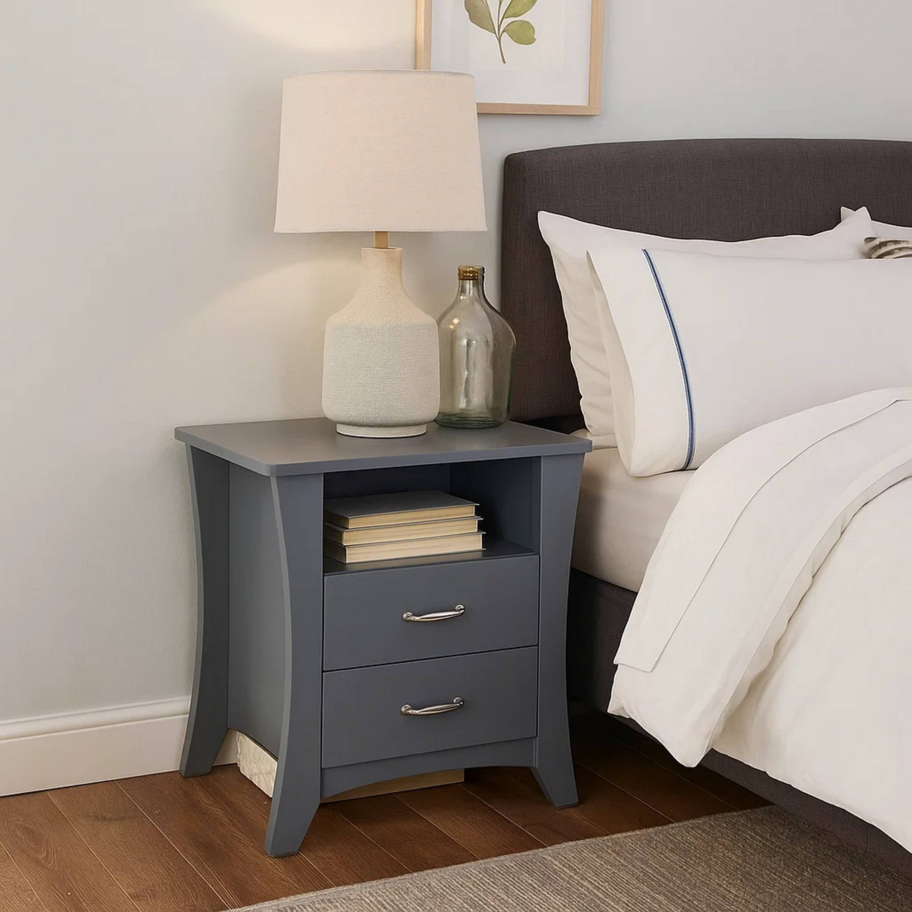 Alt View 6. Manhattan Lane - Accent Table with 2 Drawers and Open Compartment - Gray.