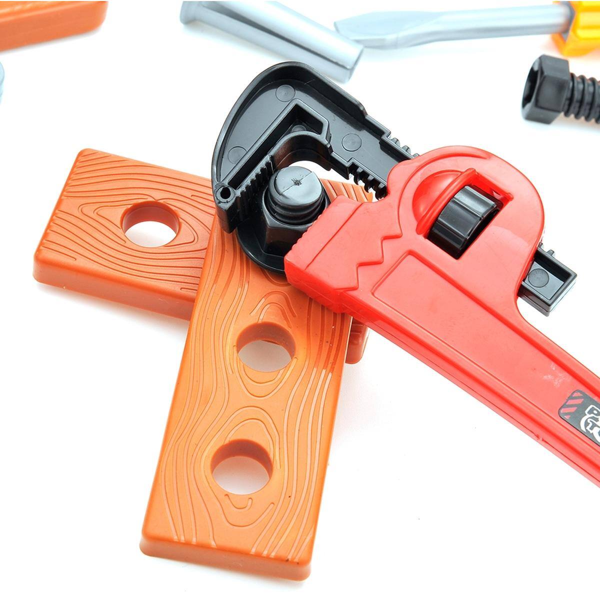 Alt View 4. JuzToys - Pretend Play for Toddlers 3-5, STEM 26pcs Tool Set Toy for Kids, Carpentry Tool Box Toys, Portable Engineering Kit - Multi.