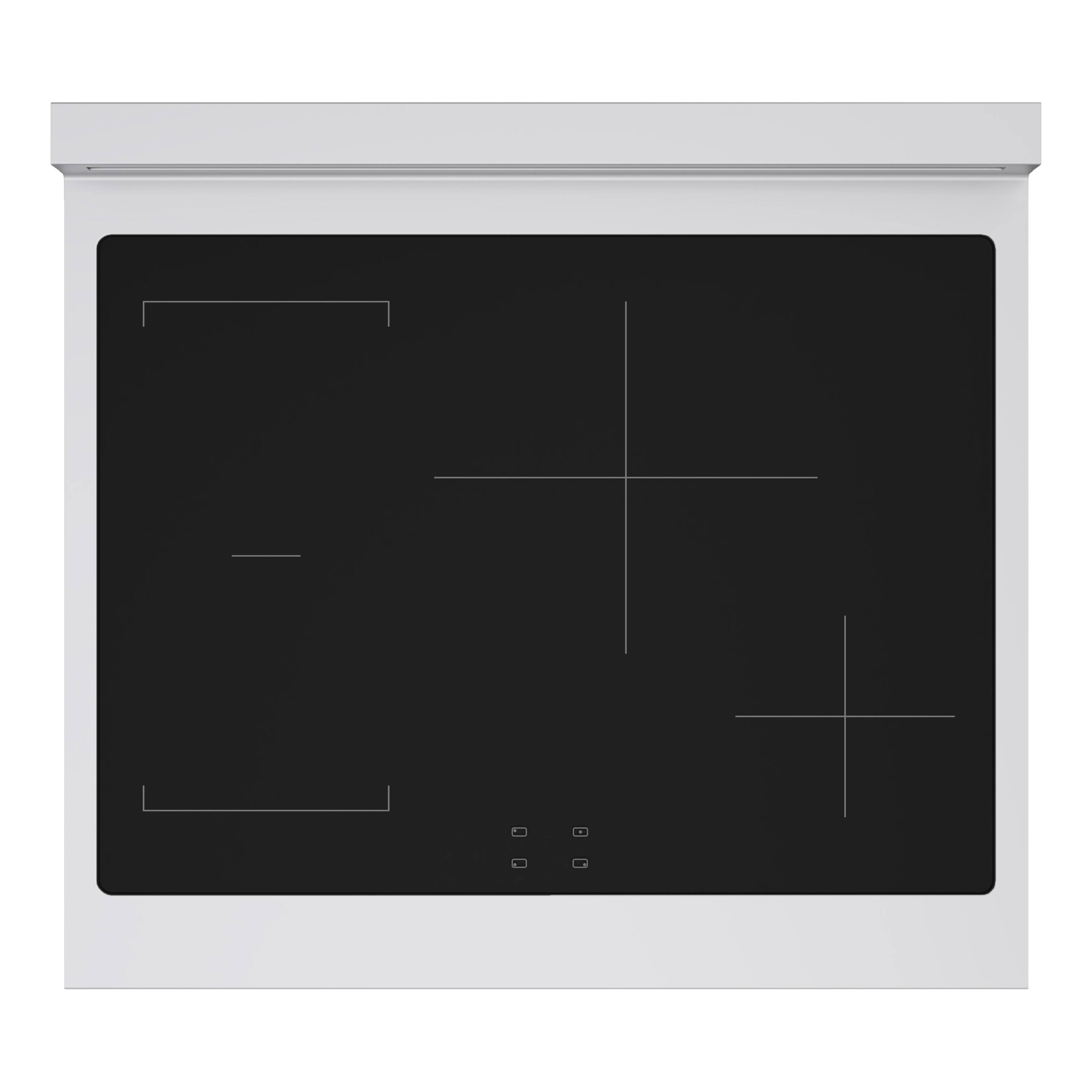 Alt View 9. ZLINE - 30 in. 4.2 cu. ft. Marino Freestanding Induction Range with 4 Burners and Convection Oven with White Matte Door - White Matte.