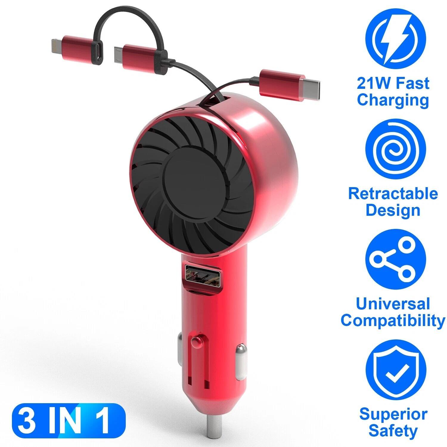 21W Fast Charging  
Retractable Design  
Universal Compatibility  
Superior Safety  

3 IN 1