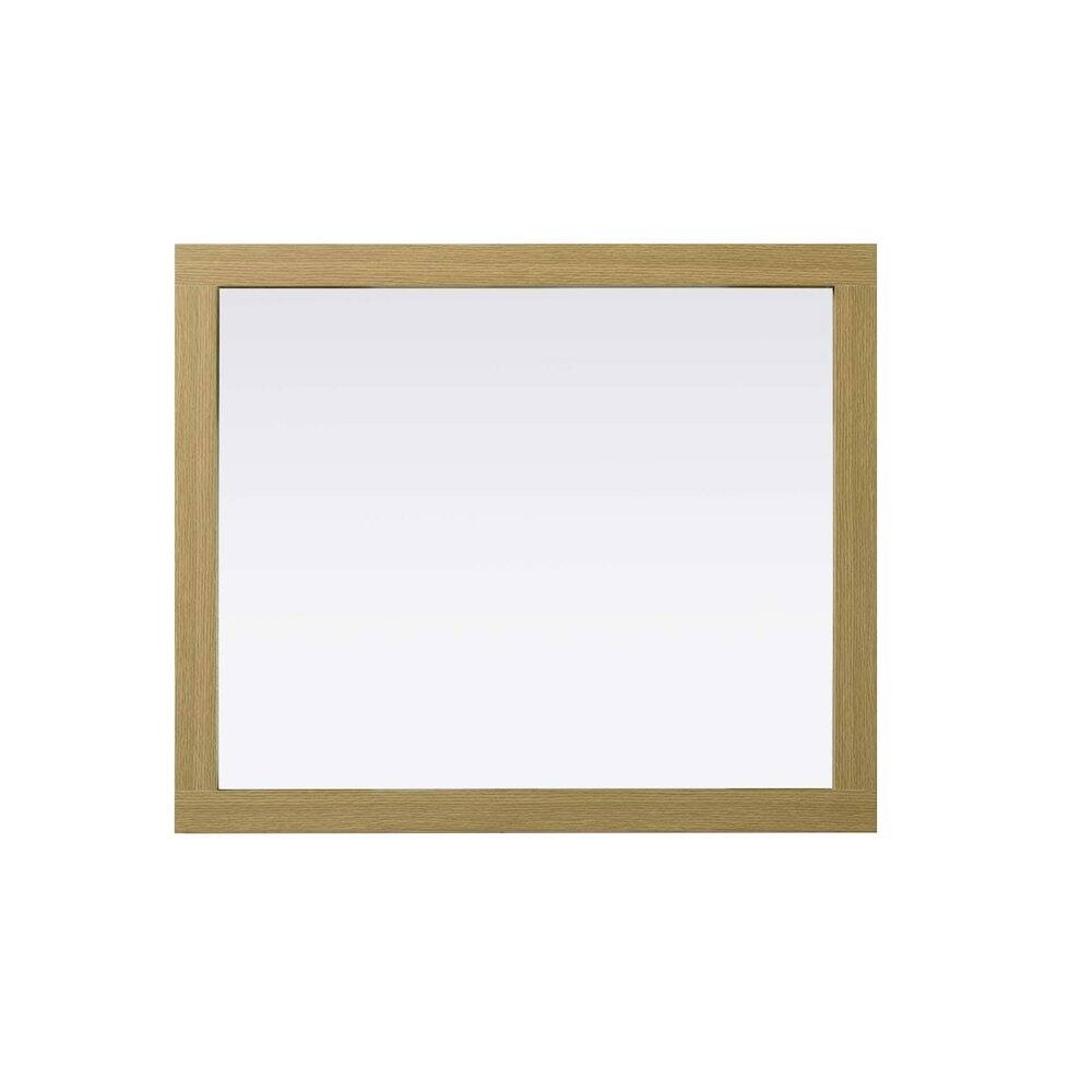 Alt View 2. Elegant Kitchen and Bath - Noah Wooden Rectangle Mirror 30 x 36 in Honey Brown - Honey Brown.