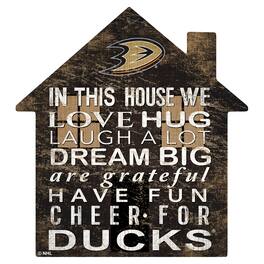 Fan Creations - Anaheim Ducks 12'' Team House Sign - Multicolor