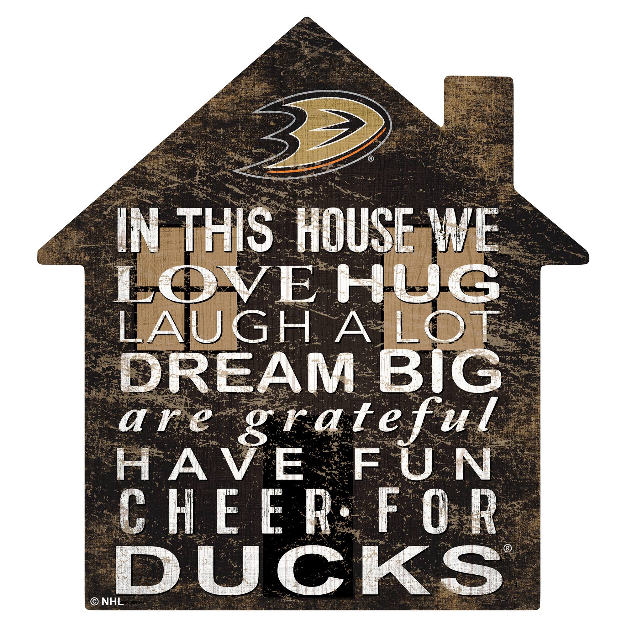 Anaheim Ducks 12'' Team House Sign