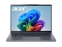 Acer - Swift Go 14 AI - Copilot+ PC - 14.5" IPS 2560 x 1600 120Hz – Snapdragon X Plus – 16GB Memory – 1TB SSD - Steel Gray - Front_Zoom