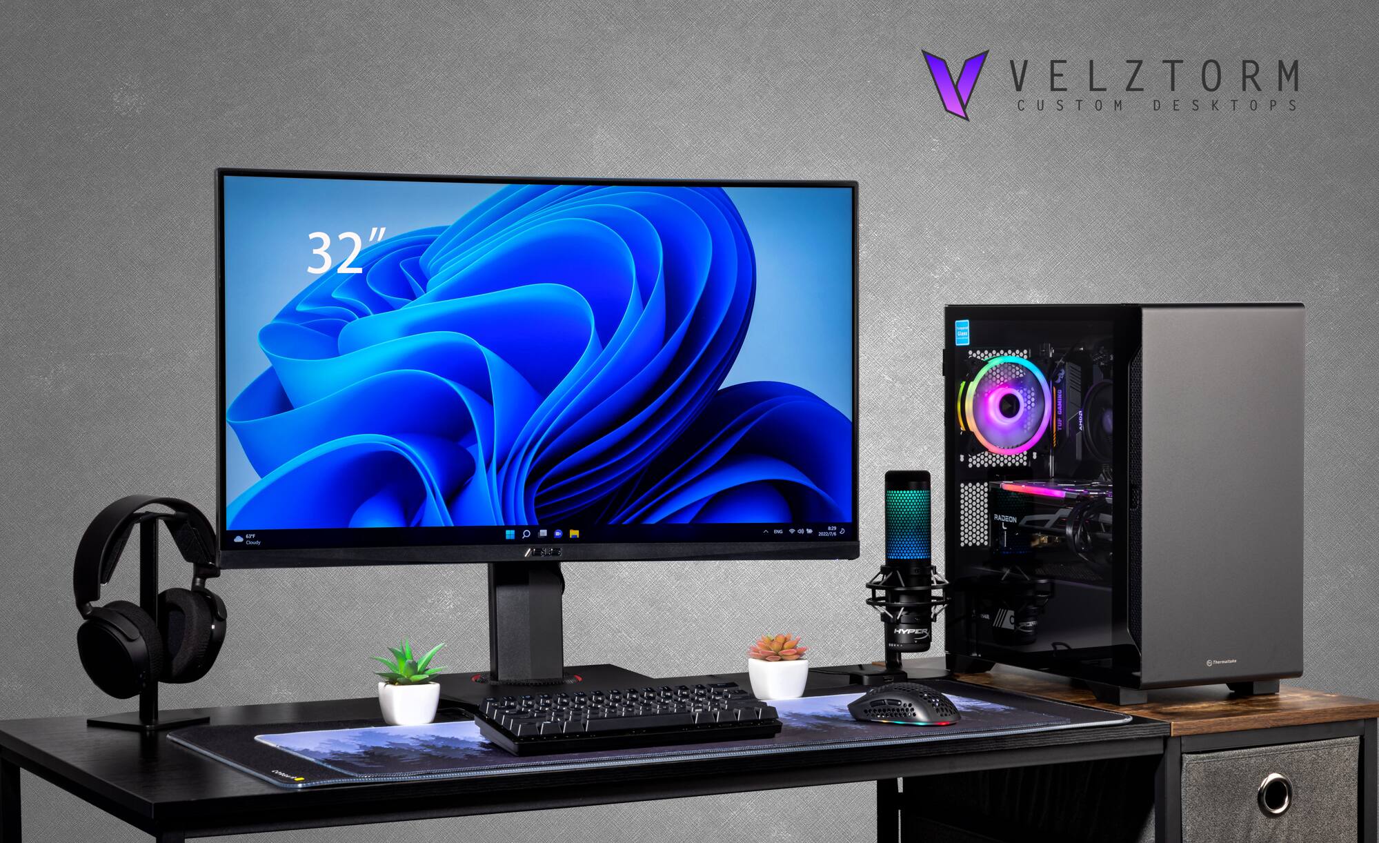 VELZTORM CUSTOM DESKTOPS 32"