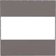 Front. Mondawe - 10'H x 10'W Heavy Duty Outdoor Clear Panel Waterproof PVC Polyester Curtain - Gray.