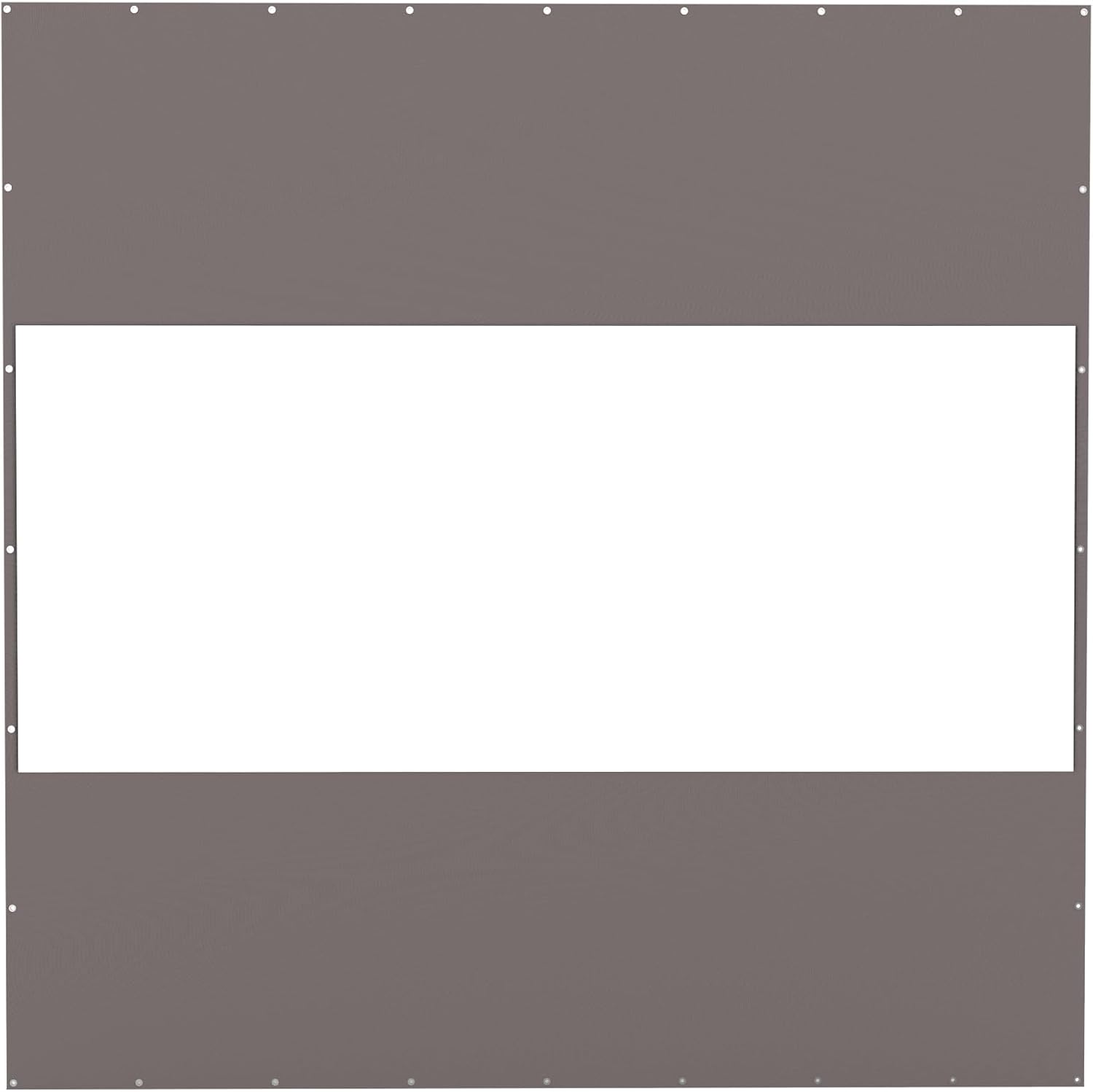 Front. Mondawe - 10'H x 10'W Heavy Duty Outdoor Clear Panel Waterproof PVC Polyester Curtain - Brown.