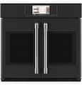 Café - 30" Smart Built-In Single Electric Convection French-Door Wall Oven with Air Fry and Precision Cooking Modes - Matte Black