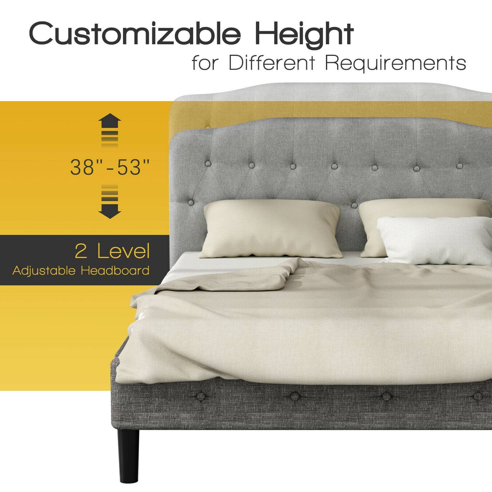Customizable Height for Different Requirements

38" - 53"

2 Level Adjustable Headboard