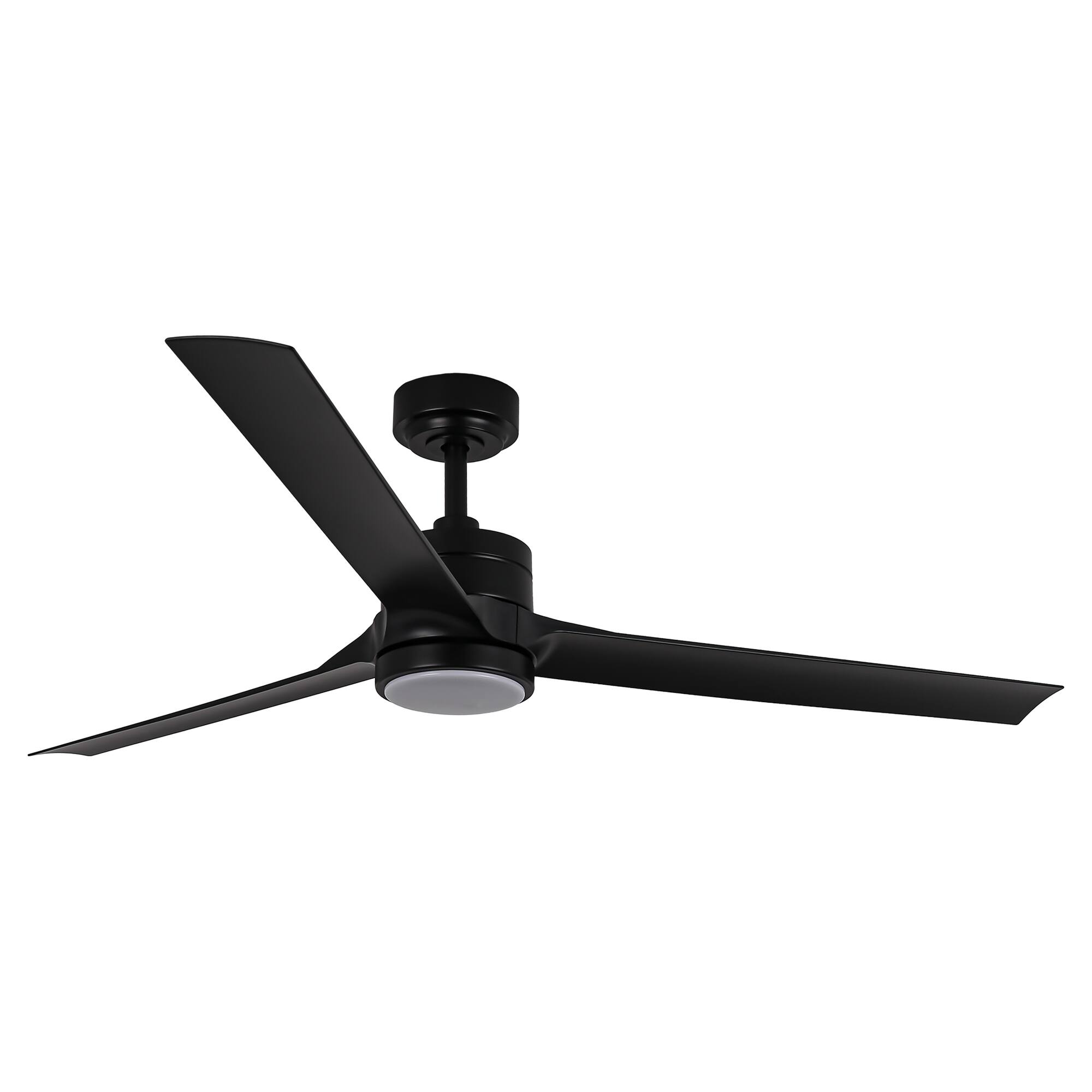 Alt View 6. Vaczon - 60" Industrial Black 3CCT Integrated LED Ceiling Fan with Remote - Black.