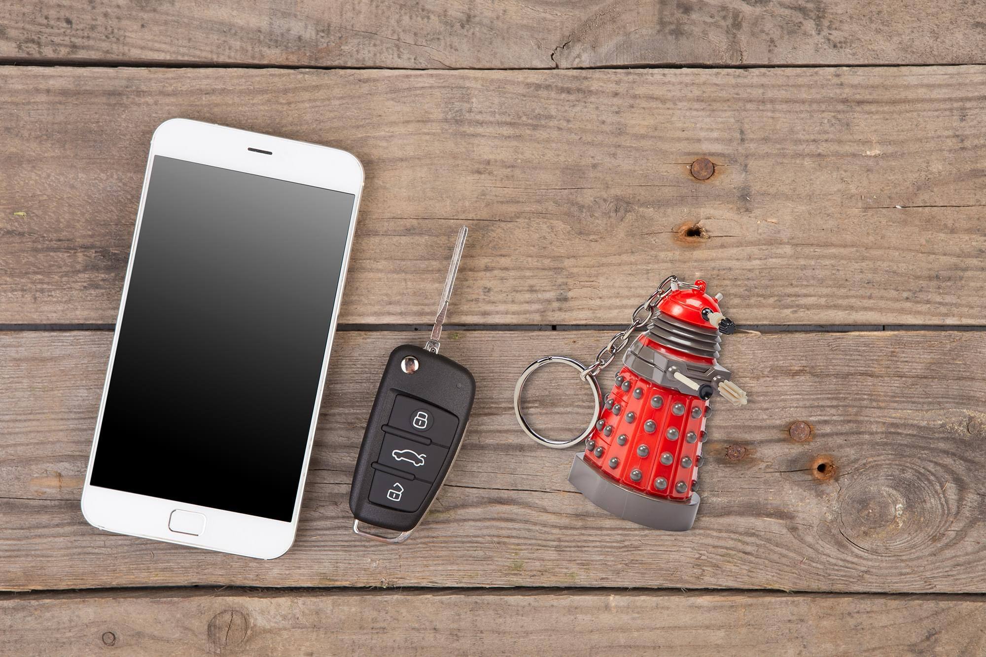 Alt View 3. Seven20 - Doctor Who Red Dalek Keychain Flashlight - Red.