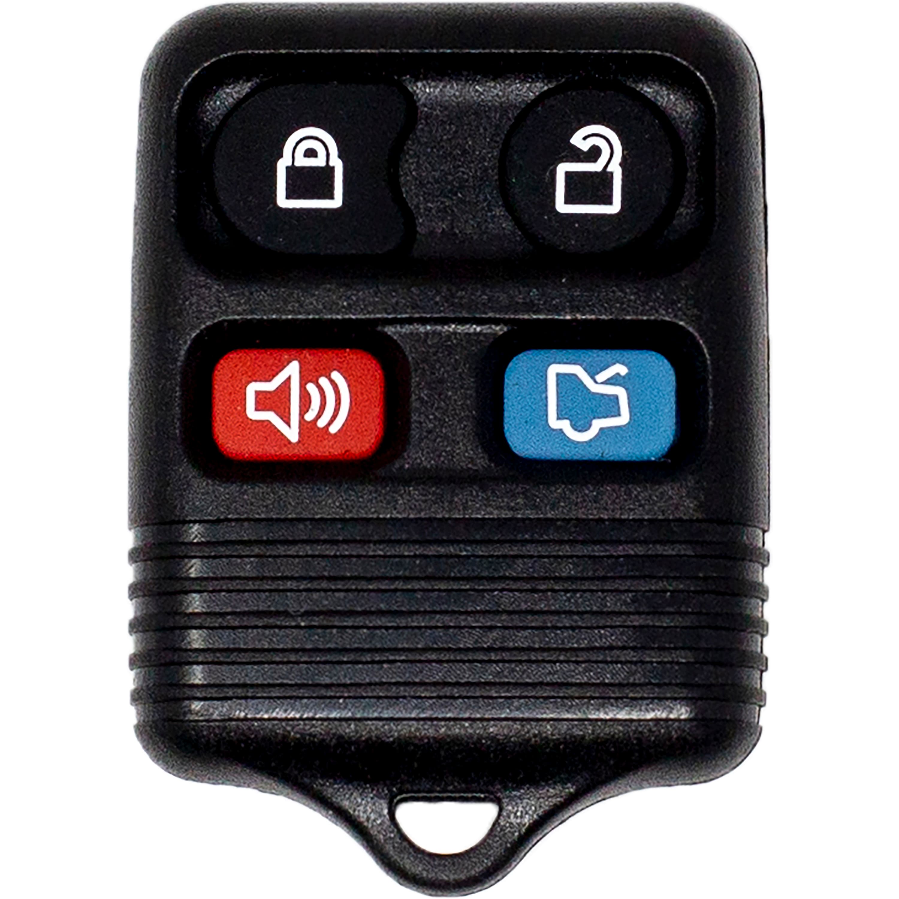 Car Keys Express - Replacement Ford Remote - 4 Buttons (Lock, Unlock, Panic, and Trunk) - Black - Front_Zoom