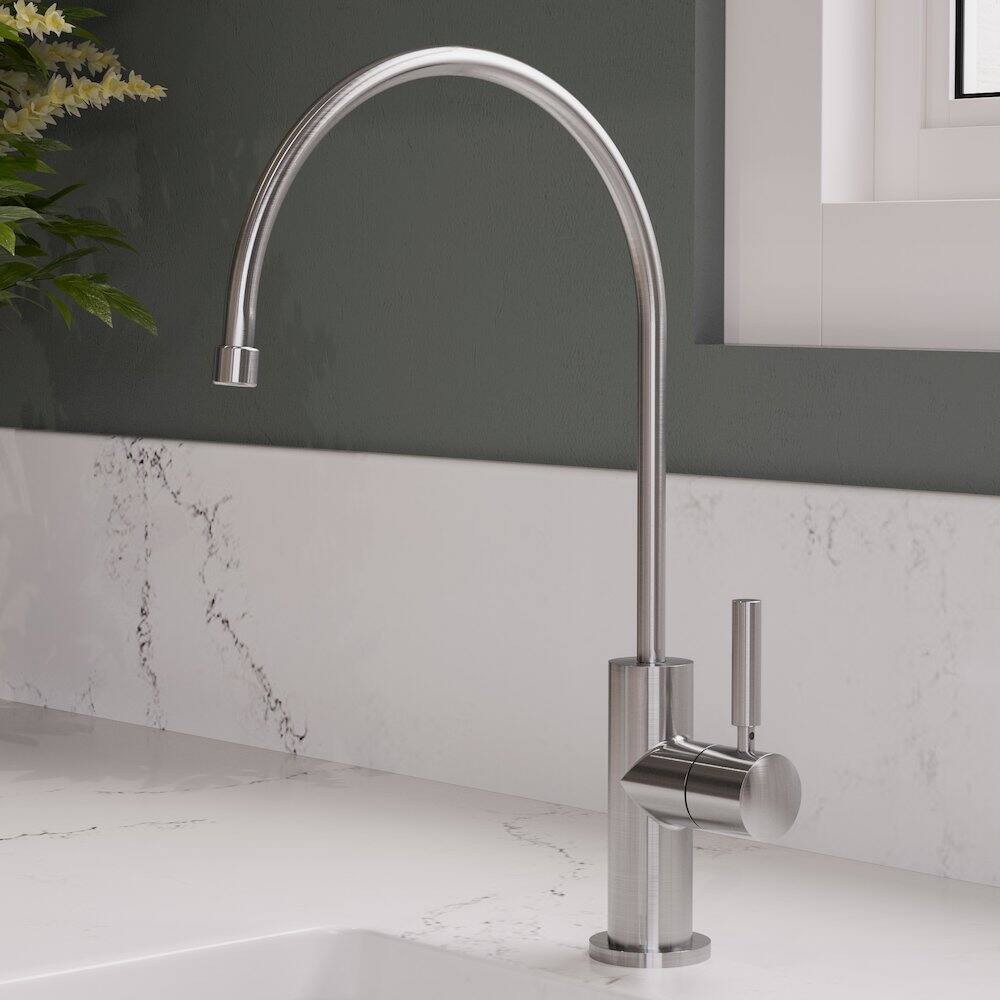 Alt View 1. Alfi - Solid Brushed Stainless Steel Drinking Water Dispenser - Steel.