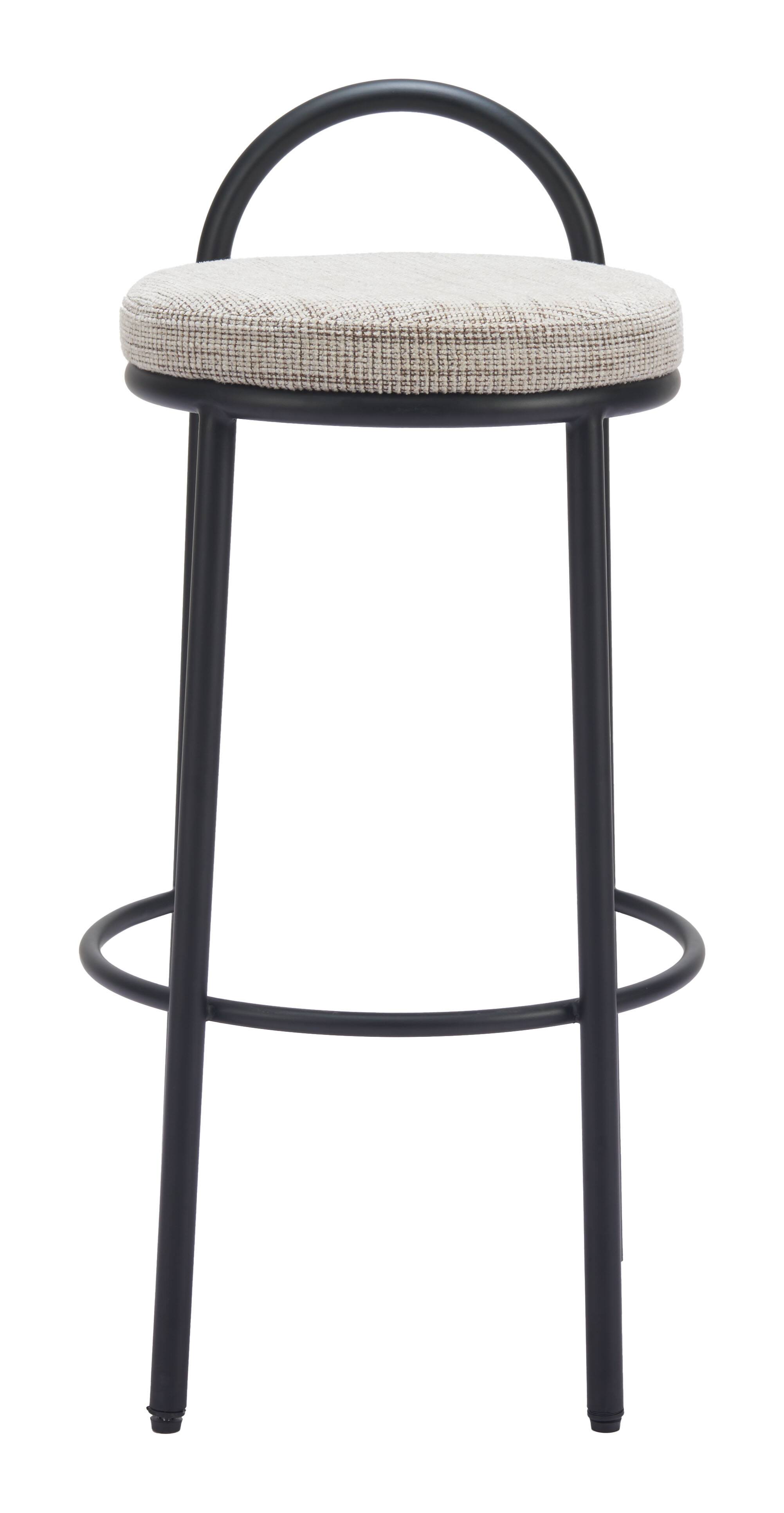 Alt View 1. Hivvago - Sisal Barstool (Set of 2) Beige Tweed - Beige Tweed.