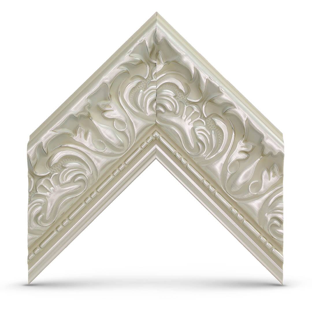 Alt View 11. Deco TV Frames - Premiere Bezel for Samsung the Frame TV - 85" - Tuscan Pearl.