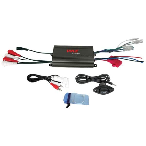 Pyle - PLMRMP3B 4-Channel 800 Watt Waterproof Marine Amplifier (Black)