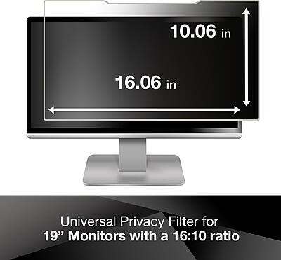 Universal Privacy Filter for 19" Monitors with a 16:10 ratio

10.06 in  
16.06 in