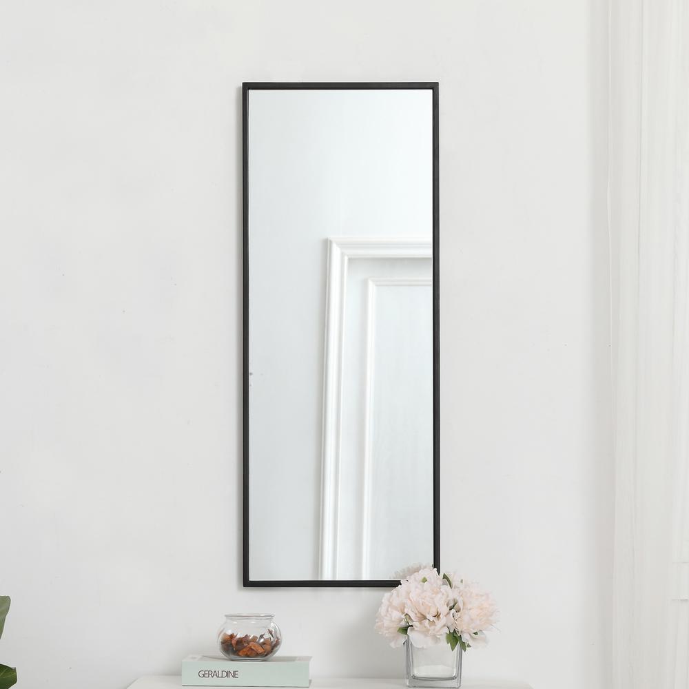 Alt View 3. Elegant Decor - Metal frame rectangle mirror 14 inch in Black - Black.