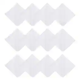 Unique Bargains - 12pcs Microfiber Cleaning Cloth 8x8 inch for Glasses Screens Phones Lenses - Natural White