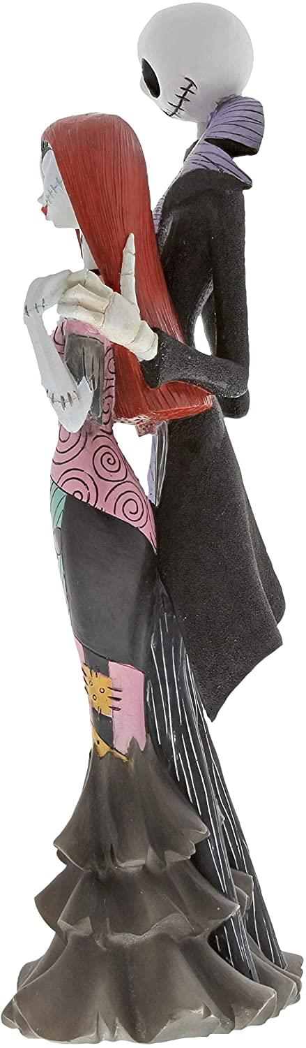 Alt View 10. Disney - Nightmare Before Christmas Jack & Sally 8.74 Inch Enesco Statue - Yellow.