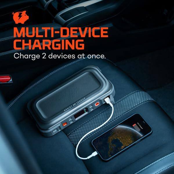 MULTI-DEVICE CHARGING  
Charge 2 devices at once.