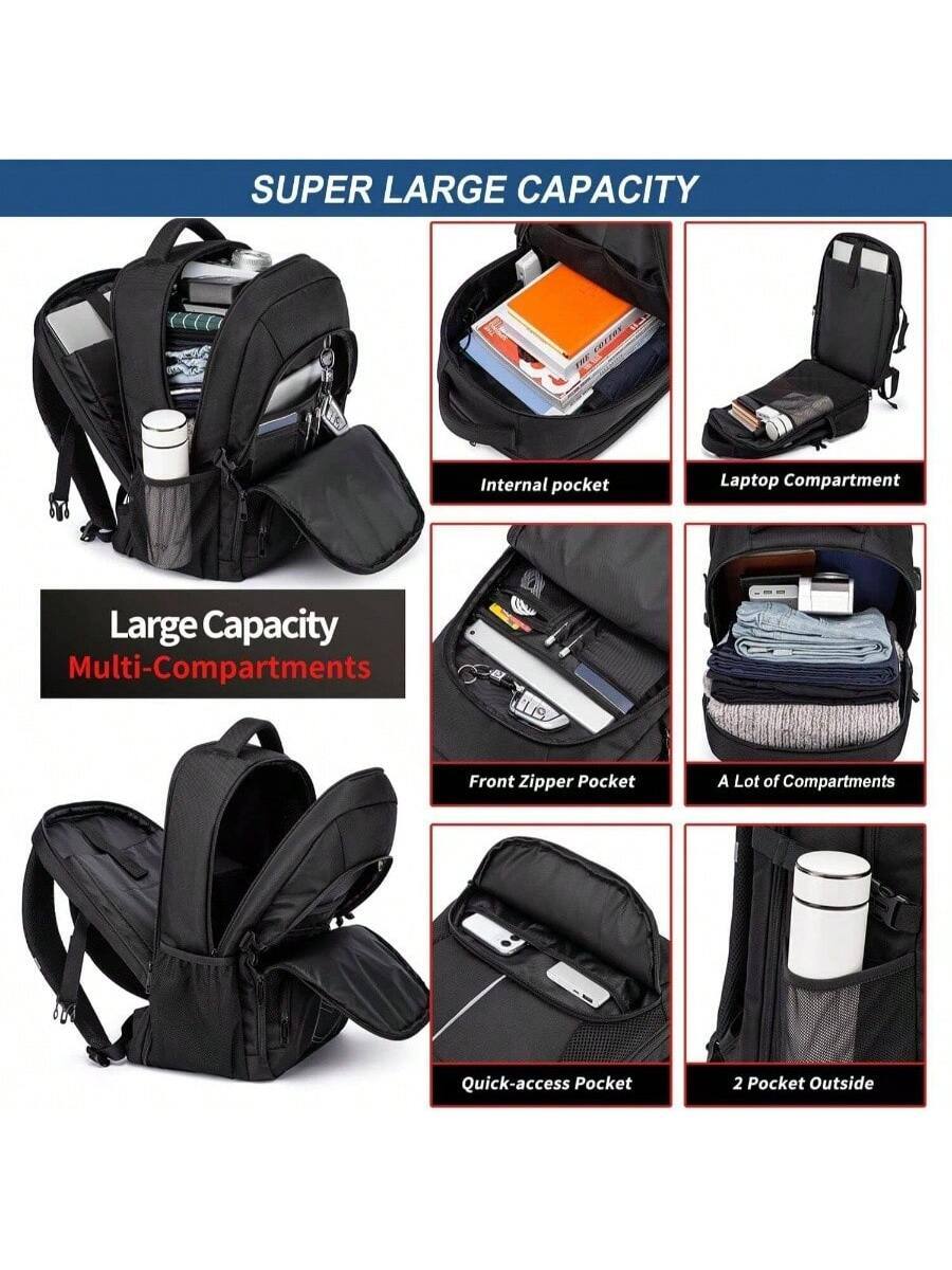 SUPER LARGE CAPACITY

Large Capacity Multi-Compartments

- Internal pocket
- Laptop Compartment
- Front Zipper Pocket
- A Lot of Compartments
- Quick-access Pocket
- 2 Pocket Outside