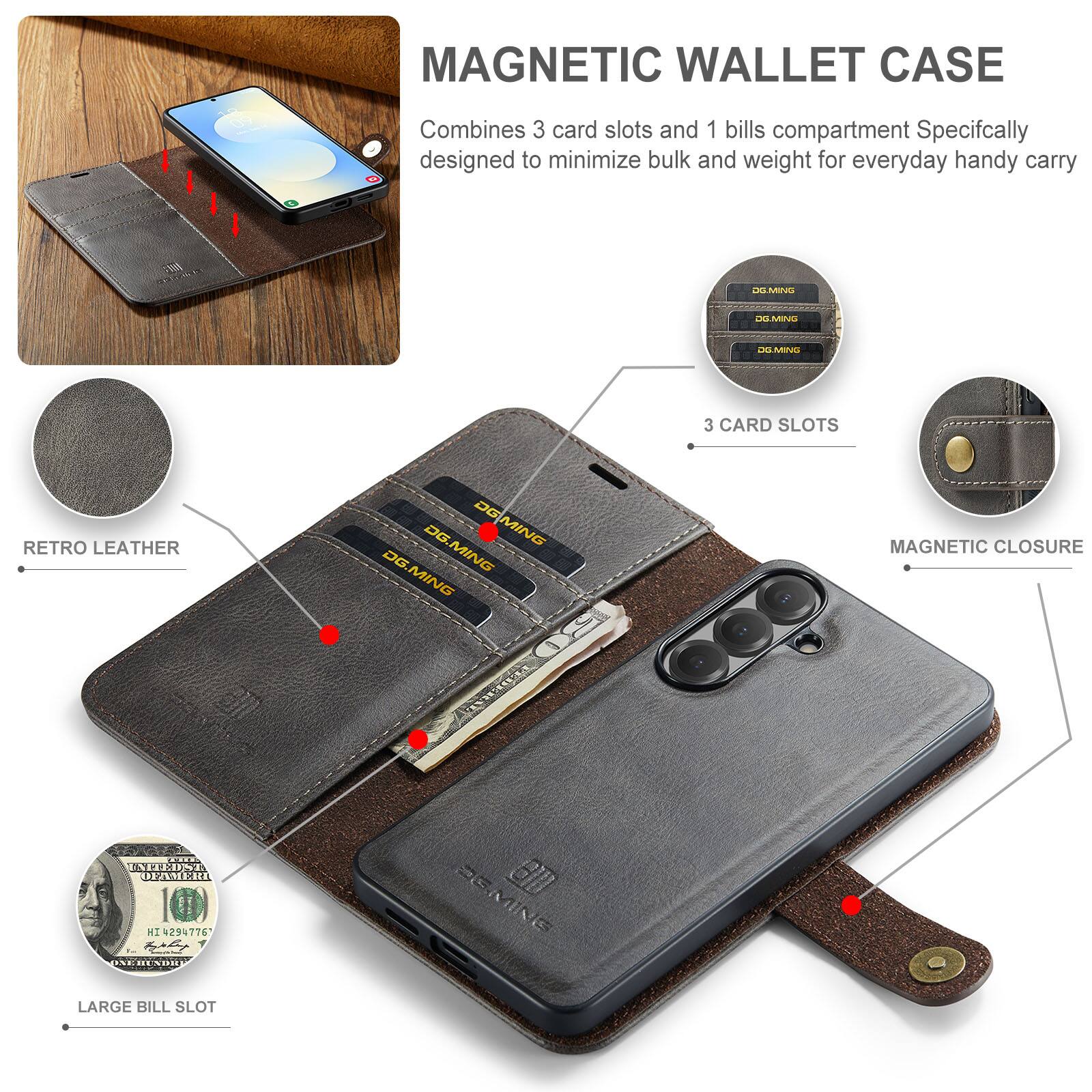 MAGNETIC WALLET CASE

Combines 3 card slots and 1 bills compartment. Specifically designed to minimize bulk and weight for everyday handy carry.

- RETRO LEATHER
- 3 CARD SLOTS
- MAGNETIC CLOSURE
- LARGE BILL SLOT