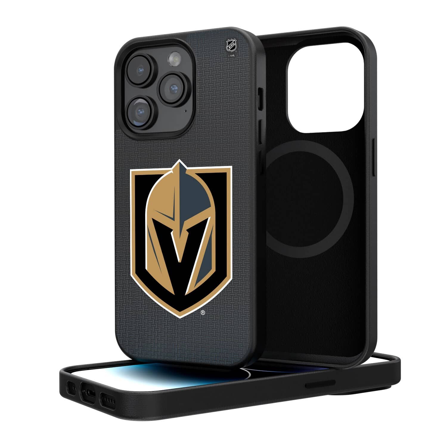 Keyscaper - NHL - Vegas Golden Knights Linen Logo iPhone Magnetic Bump Case - 15 Pro - Black price history on PriceWatchPro