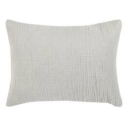 Manhattan Lane - Irma 20 x 26 Standard Pillow Sham, Pre Shrunk Cotton, Premium Linen - Gray